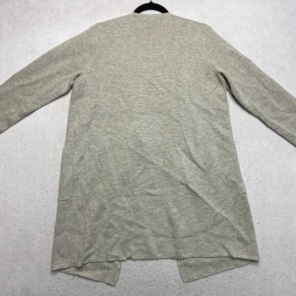 J. Crew Open Cardigan Womens S Gray Long Sleeve Knit Tuni Patch Pockets - Picture 9 of 11